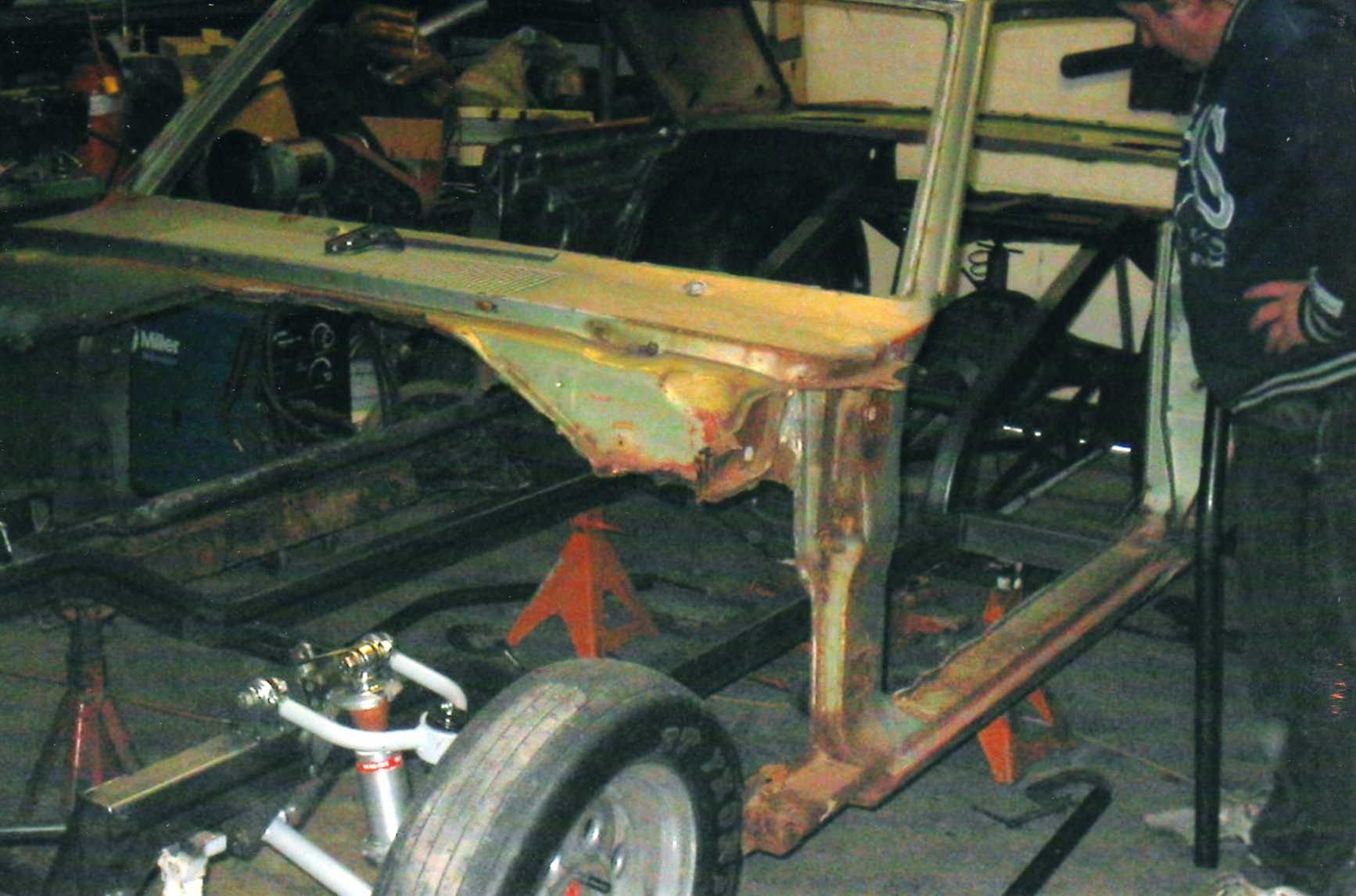 The ravaged, used car body The ravaged, used car body