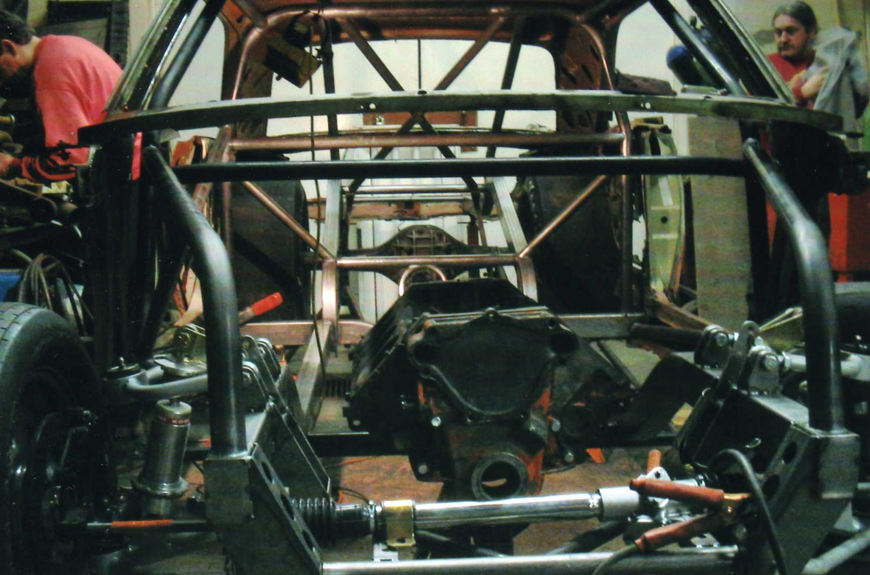 The car frame takes shape and shows the triangulation The car frame takes shape and shows the triangulation